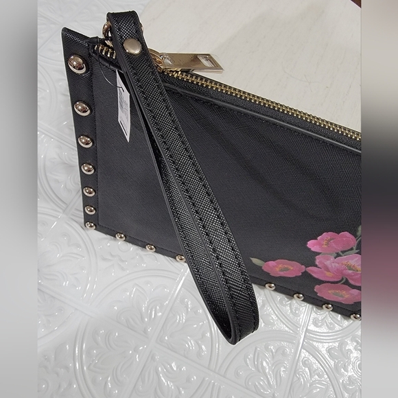 White House Black Market Floral Studded Large Clutch Wristlet - Picture 7 of 10